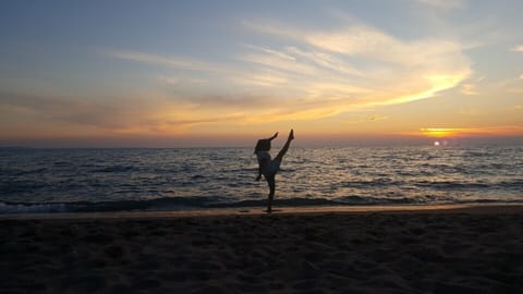 On the beach