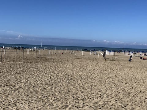 On the beach, beach towels