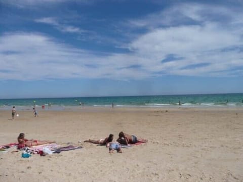 Sun loungers, beach towels