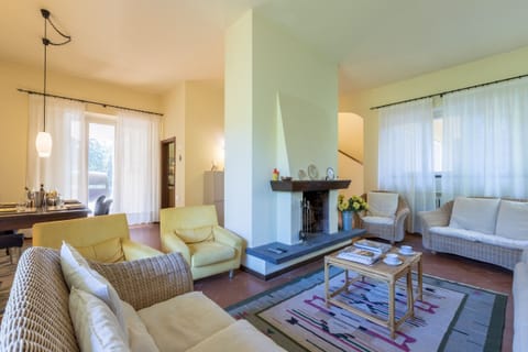 Living room with fireplace