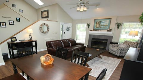 overview of family room and living room