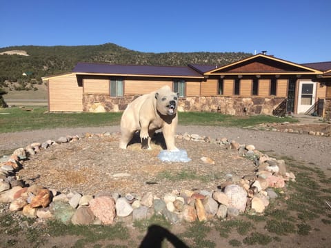 Yes that's a life size grizzly bear.