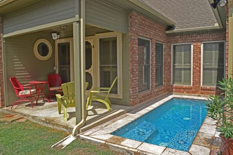 Back patio and lap pool