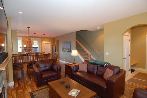 Living, Dining and Kitchen - great room for large groups. . 
