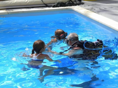 Outdoor pool, a heated pool