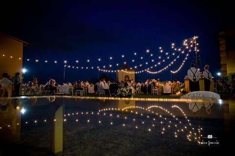 Outdoor banquet area