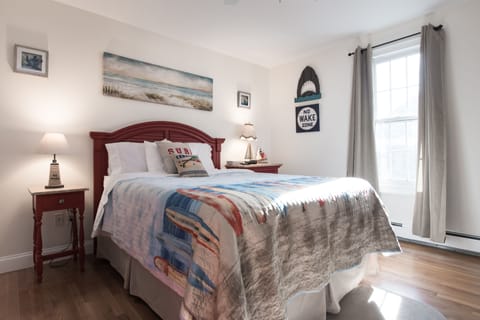Bedroom 4 (The Surf Room) is on the 3rd floor. This room is set up in a Surf motif and has a queen size bed.