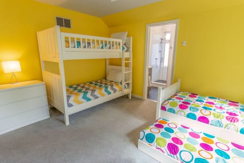 Second Level | Bedroom 3 |Twin over Twin Bunk | Twin and Trundle