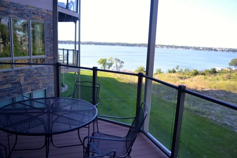 Covered Deck with Lake View