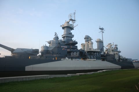 The USS Battleship is about 20 minutes away in Historic Downtown Wilmington