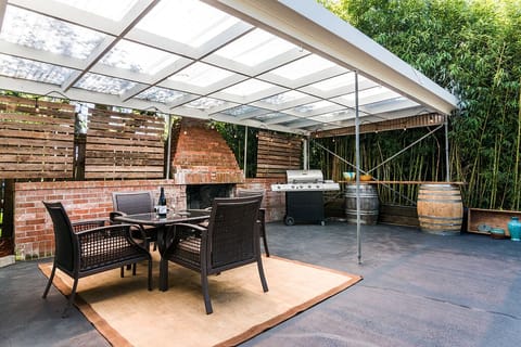 Covered Patio | BBQ | Brick Fireplace