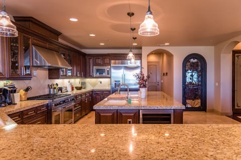 Tremendous formal kitchen with double-size island and profession