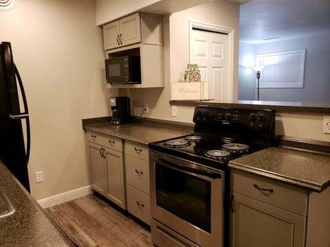 Newly renovated kitchen with bar