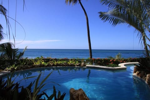 The Pool and view of the Caribbean Sea