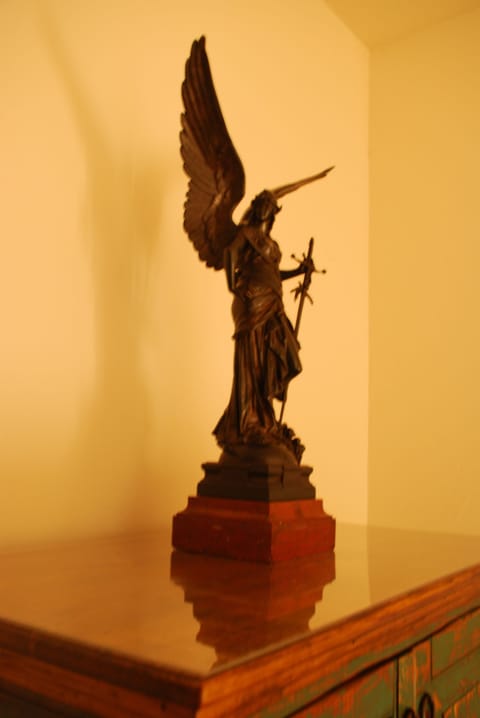 Bronze at top of stairs