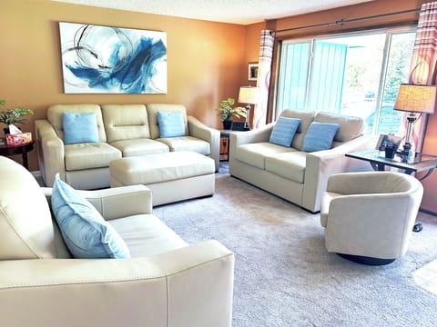 Enjoy our super large comfortable living room seating plus a large KING chair.