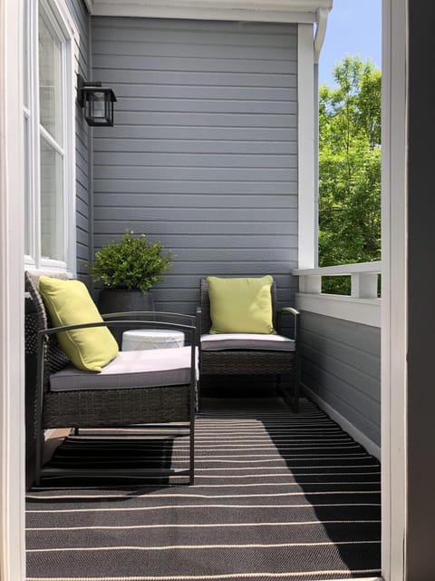 Upstairs balcony for your cup of coffee or a glass of wine