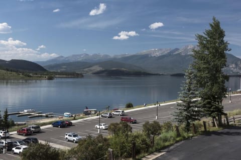 View of the lake from the deck.