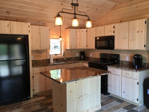 Private kitchen | Fridge, microwave, oven, stovetop