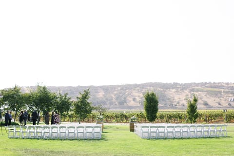 Outdoor banquet area