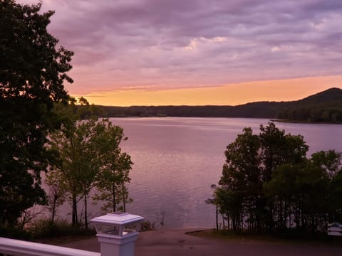 Right on the water! Best location , gentle slope all the way into the water!!