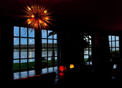 Moonrise from the dining room.