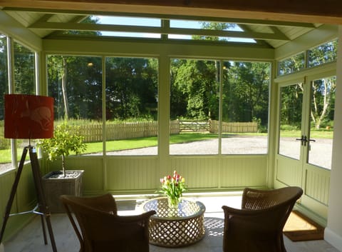 An ideal space to enjoy morning coffee or evening drinks.