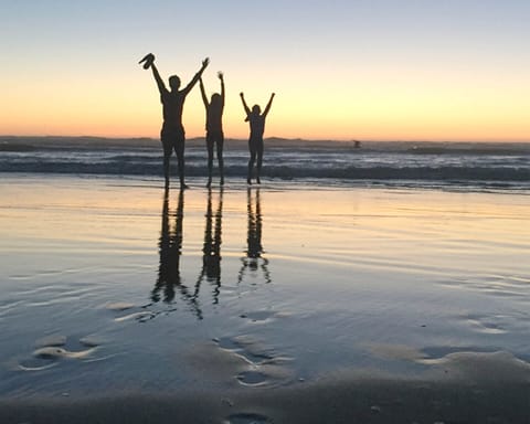 On the beach