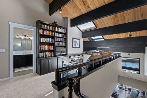 Loft with TV and plenty of books