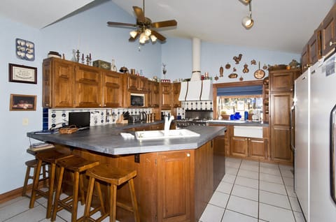 Fully equipped Gourmet kitchen with full size refrig. and full size freezer 