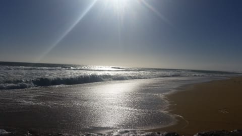 Beach nearby, sun loungers