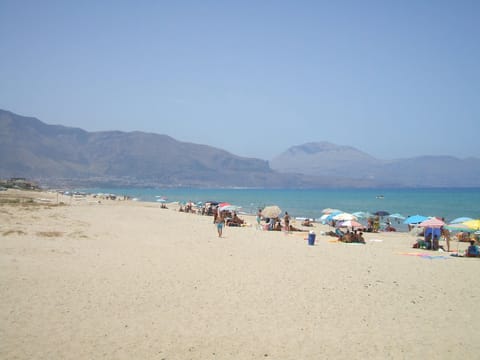 On the beach, beach towels