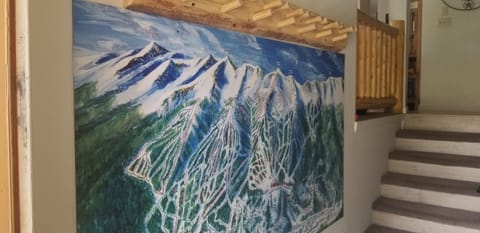 mud room with huge Breck ski trail map!!