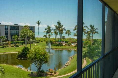 Spacious Lanai overlooks lagoon, private pool and the Gulf of Mexico