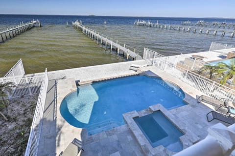 An infinity pool, a heated pool