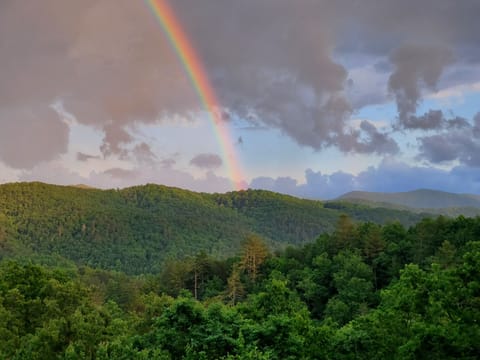 Rainbow view from the bedroom deck