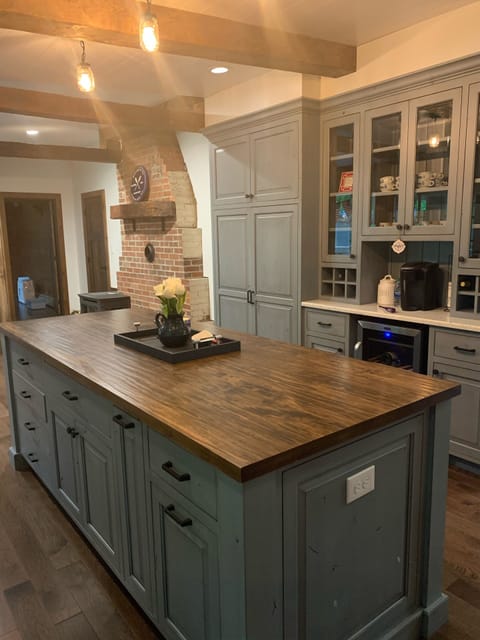 Newly remodeled kitchen with custom cabinets from C.A.Miller Woodworking in Ohio