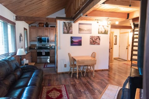 TV, fireplace, books