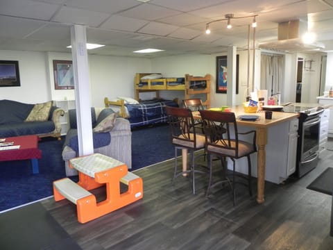 Nice big eating area for 4 plus a couple little ones.  New high end appliances.