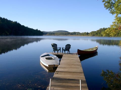 Private dock 50 feet from cottage - sailboat, canoe & two kayaks