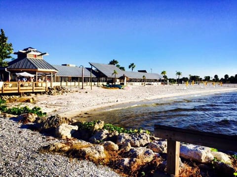 Beach nearby, sun loungers