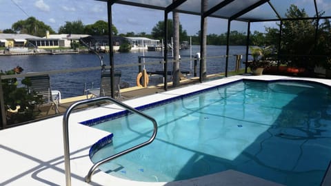 the pool overlooks the Anclote River.