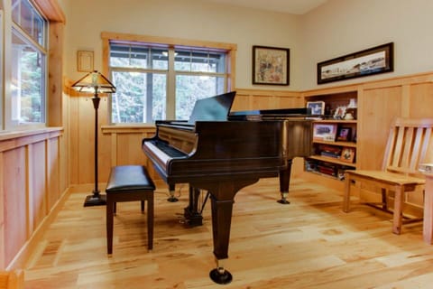 The piano room featuring a beautiful 1934 Baldwin