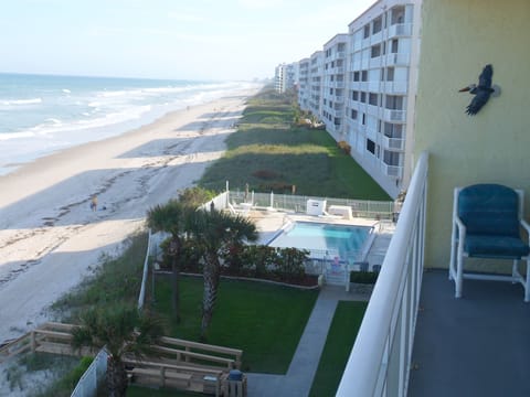 5th Floor Balcony end unit view of pool