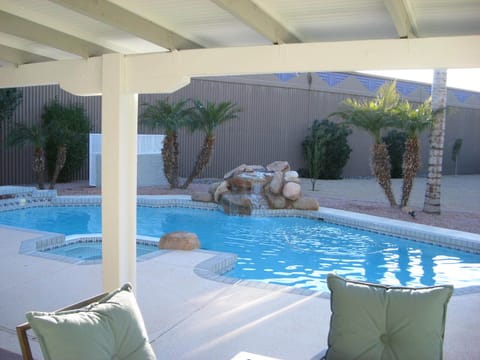 Outdoor pool, a heated pool