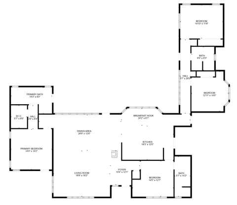 A Floor plan - layout of the Main Lodge.