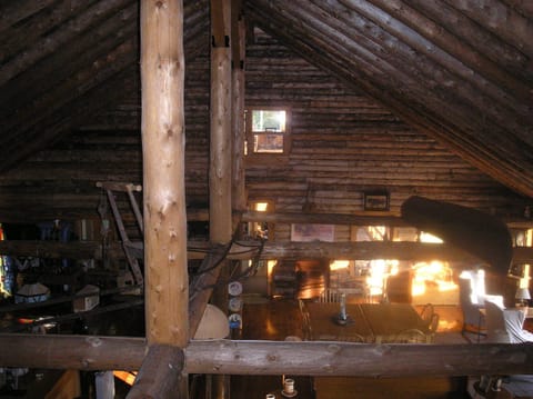 looking down from the loft