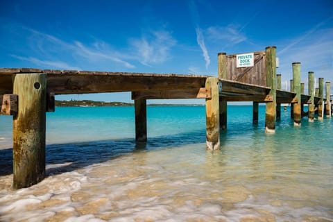 On the beach, sun loungers, beach towels