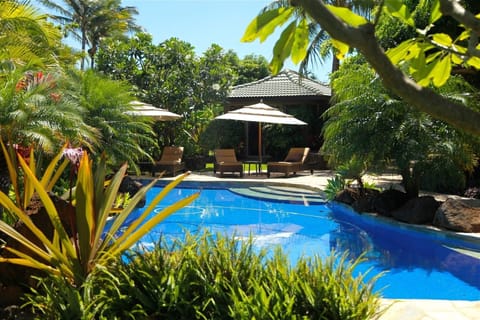 40 Foot salt Water Pool, lower terrace and Bungalow