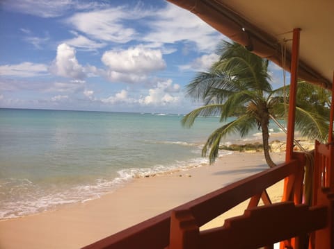 Beach nearby, sun loungers